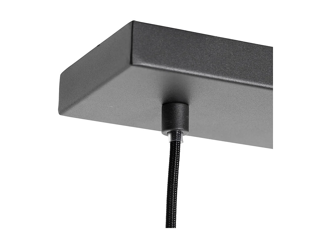 Suspension moderne noire avec or 3 lumières - Elif