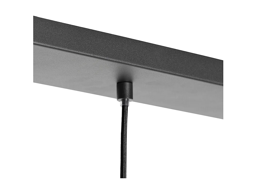 Suspension moderne noire avec or 3 lumières - Elif