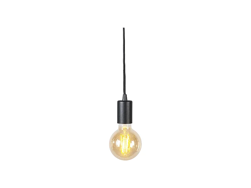 Suspension Industrielle Noire Ronde - Facil