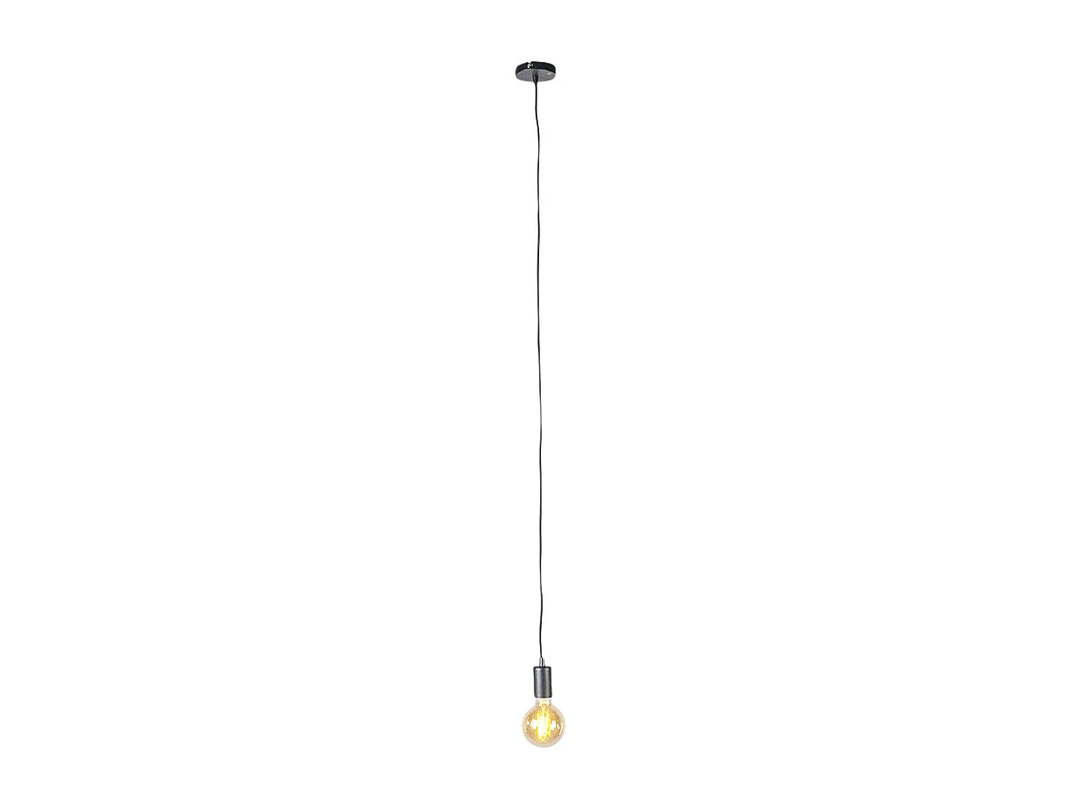 Suspension Industrielle Noire Ronde - Facil