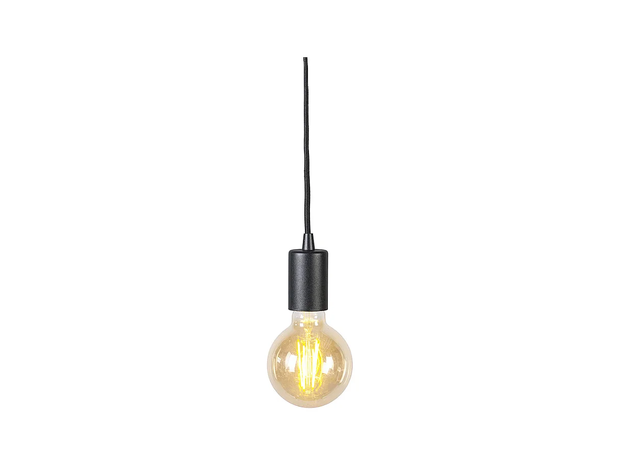 Suspension Industrielle Noire Ronde - Facil