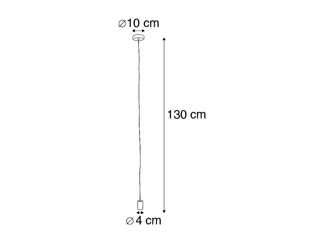 Suspension industrielle noire - Facil