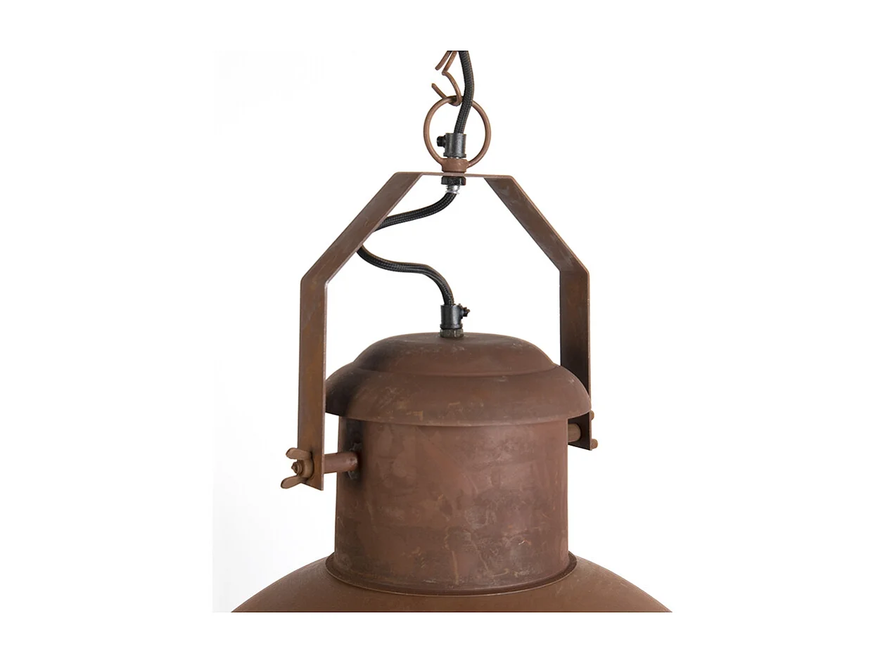 Lampe suspendue Engine rouille et or à l'intérieur