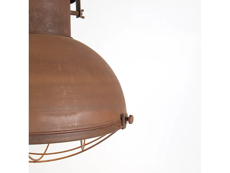 Lampe suspendue Engine rouille et or à l'intérieur