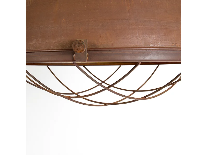 Lampe suspendue Engine rouille et or à l'intérieur