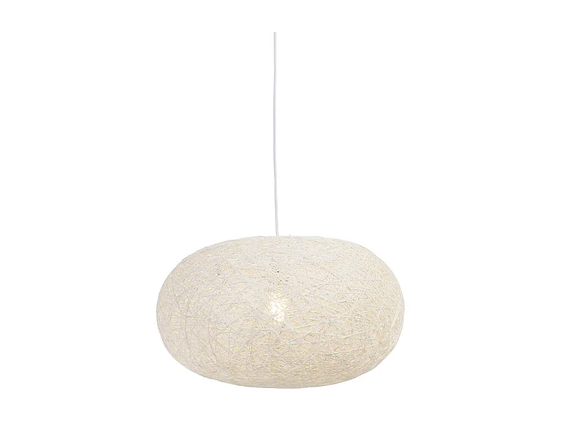 Suspension rustique blanche 50 cm - Corda Flat