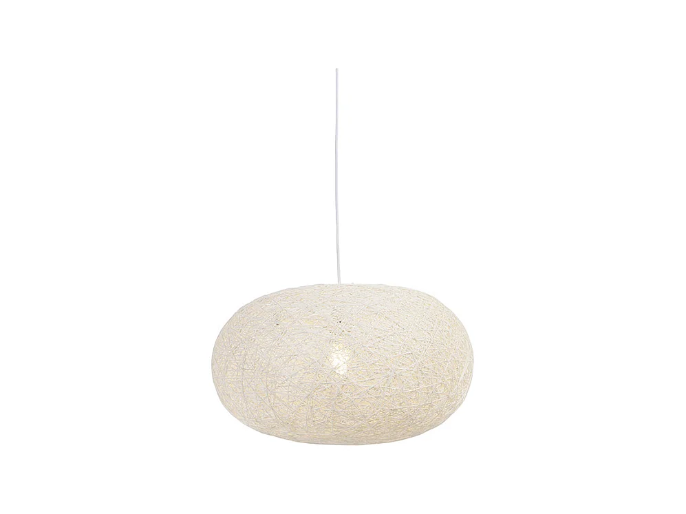 Lampe suspendue rurale blanc 50 cm - Corda Flat