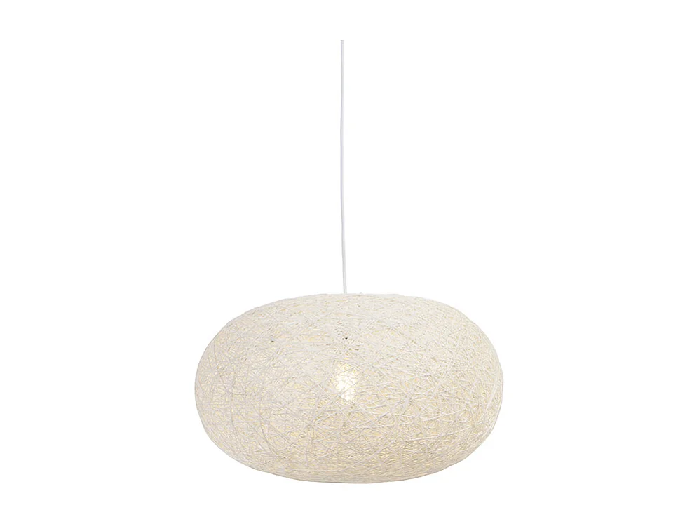 Suspension rustique blanche 50 cm - Corda Flat