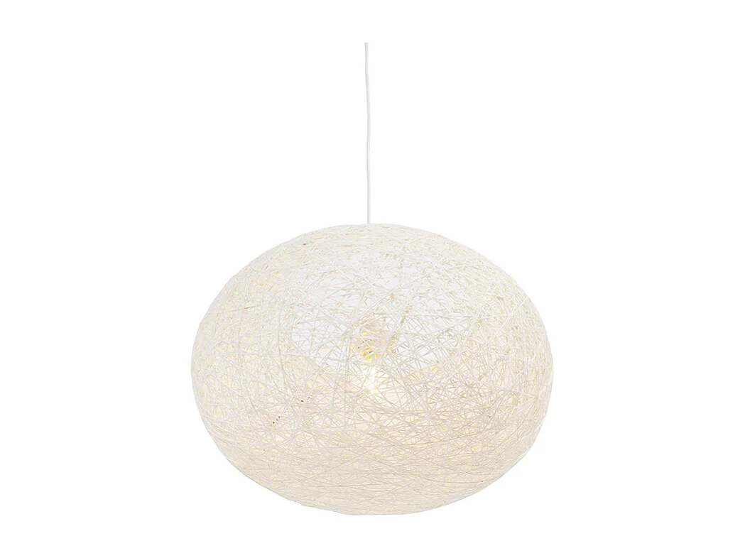 Suspension rustique blanche 50 cm - Corda Flat