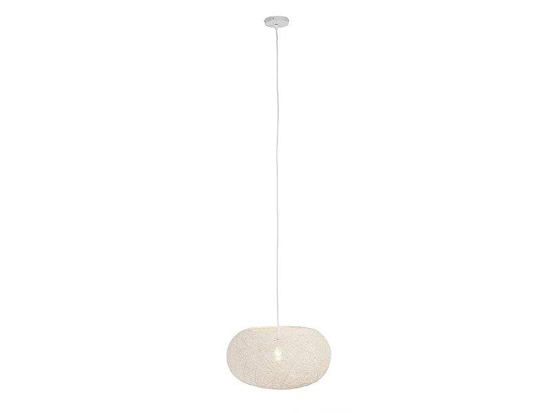 Suspension rustique blanche 50 cm - Corda Flat