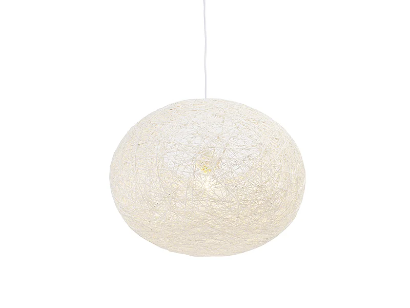 Suspension rustique blanche 50 cm - Corda Flat
