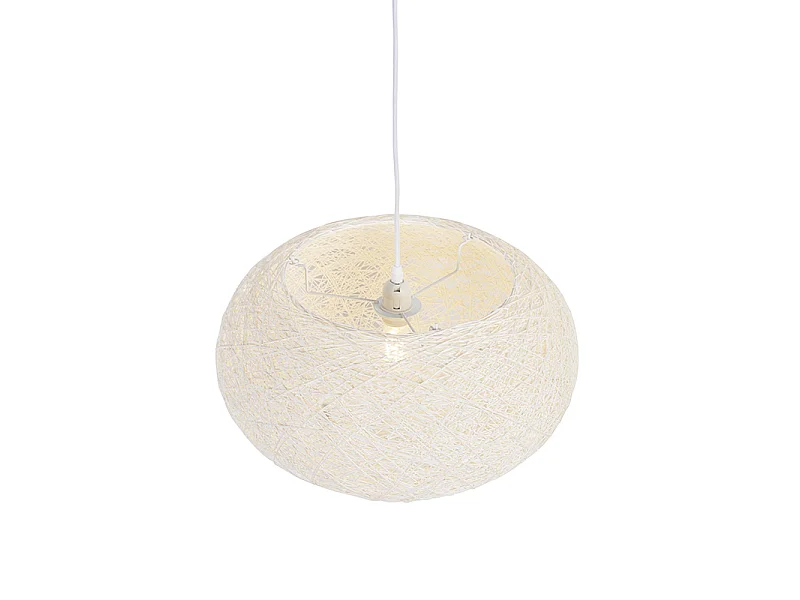 Suspension rustique blanche 50 cm - Corda Flat