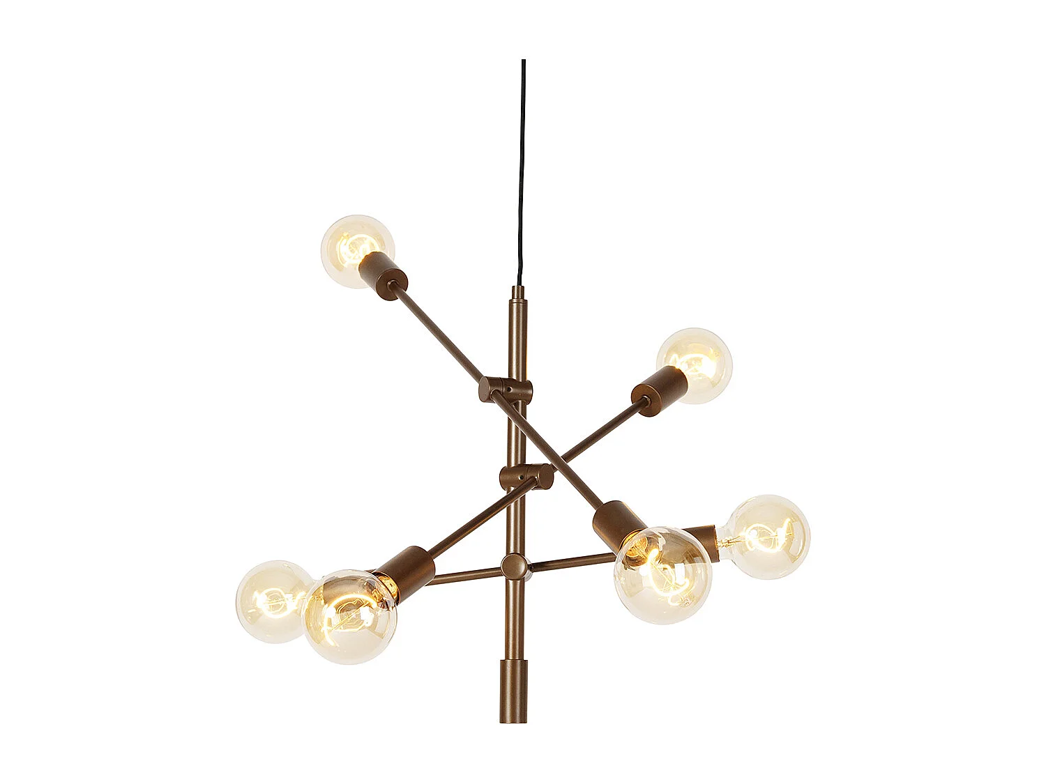 Lampe à suspension industrielle bronze foncé 6 lumières - Sydney