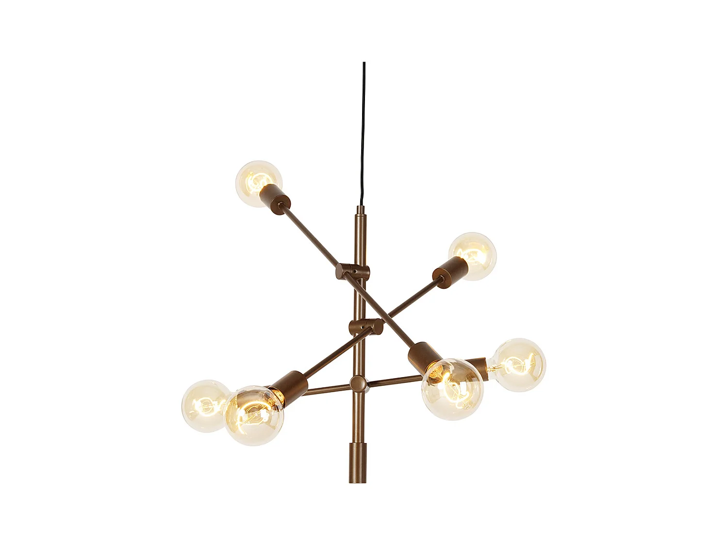 Lampe à suspension industrielle bronze foncé 6 lumières - Sydney