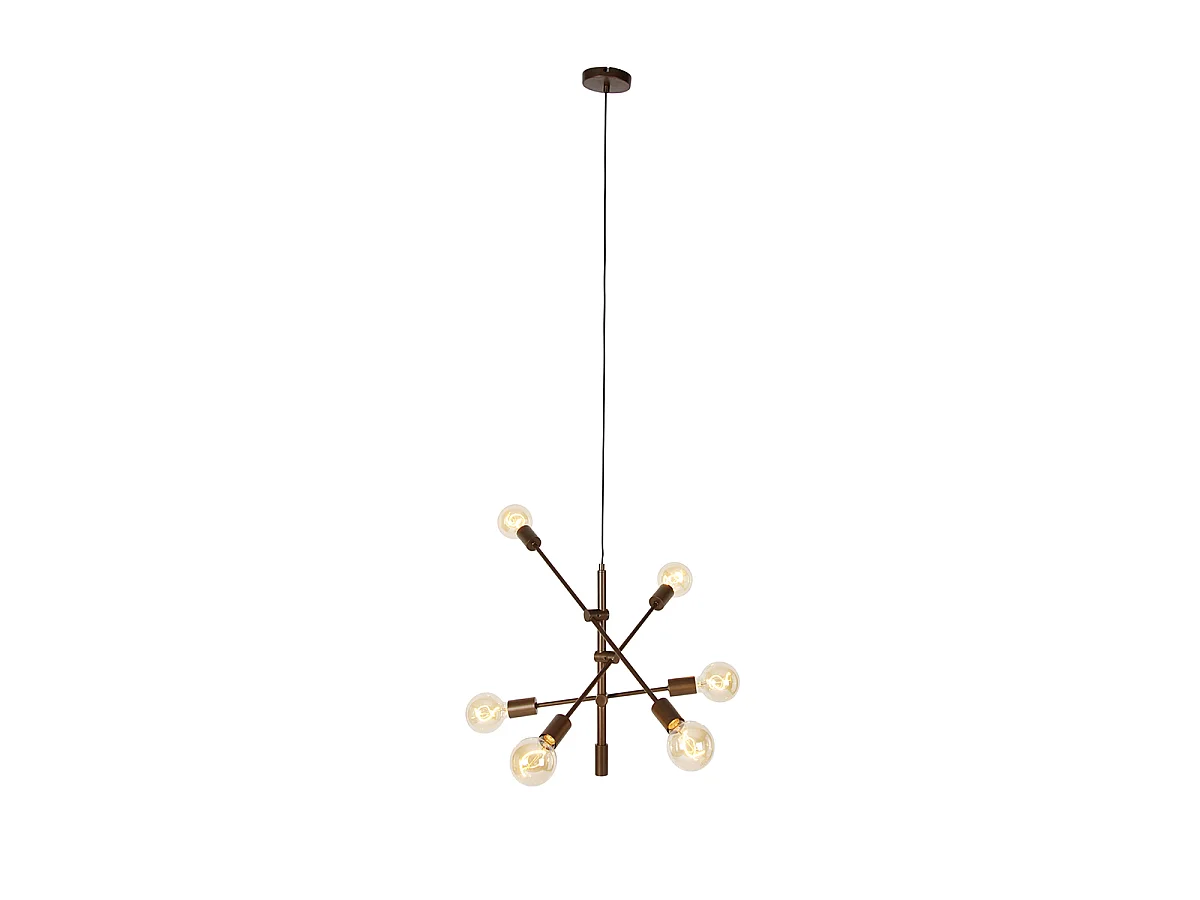 Suspension industrielle bronze foncé 6 lumières - Sydney