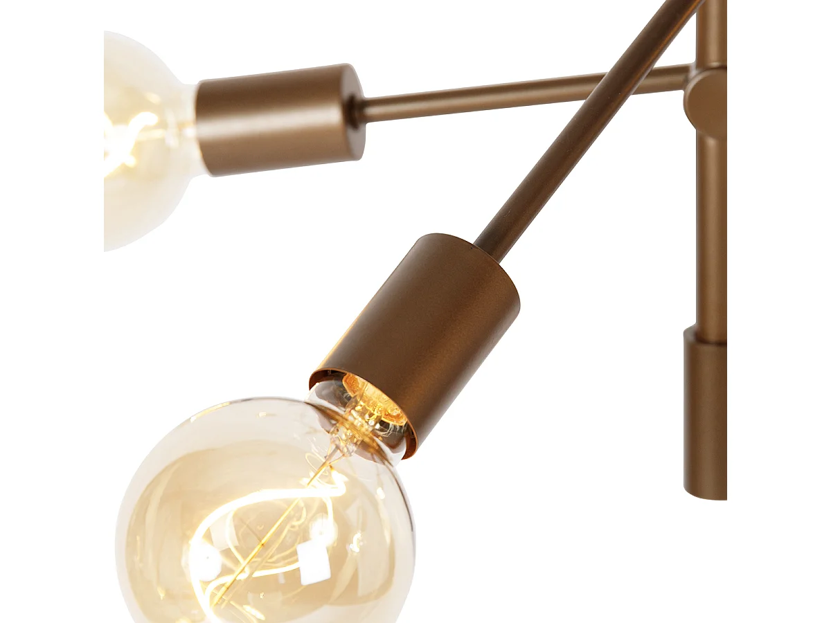 Suspension industrielle bronze foncé 6 lumières - Sydney