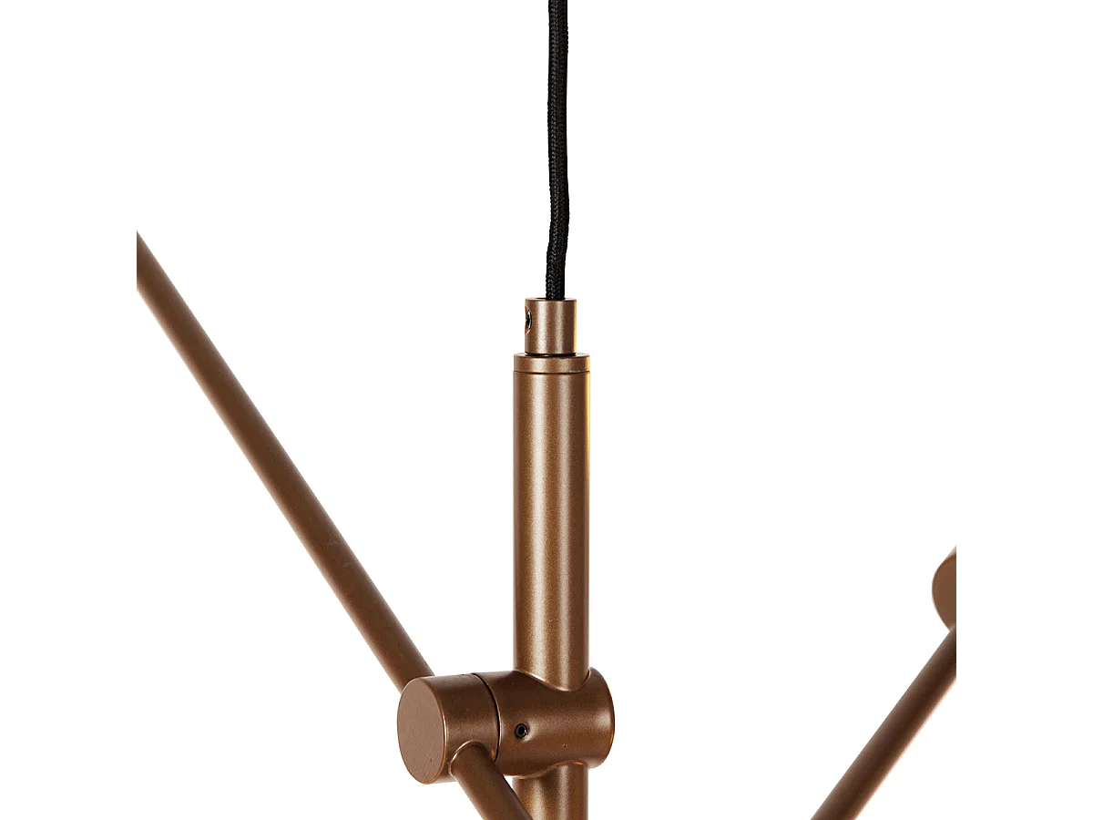 Suspension industrielle bronze foncé 6 lumières - Sydney