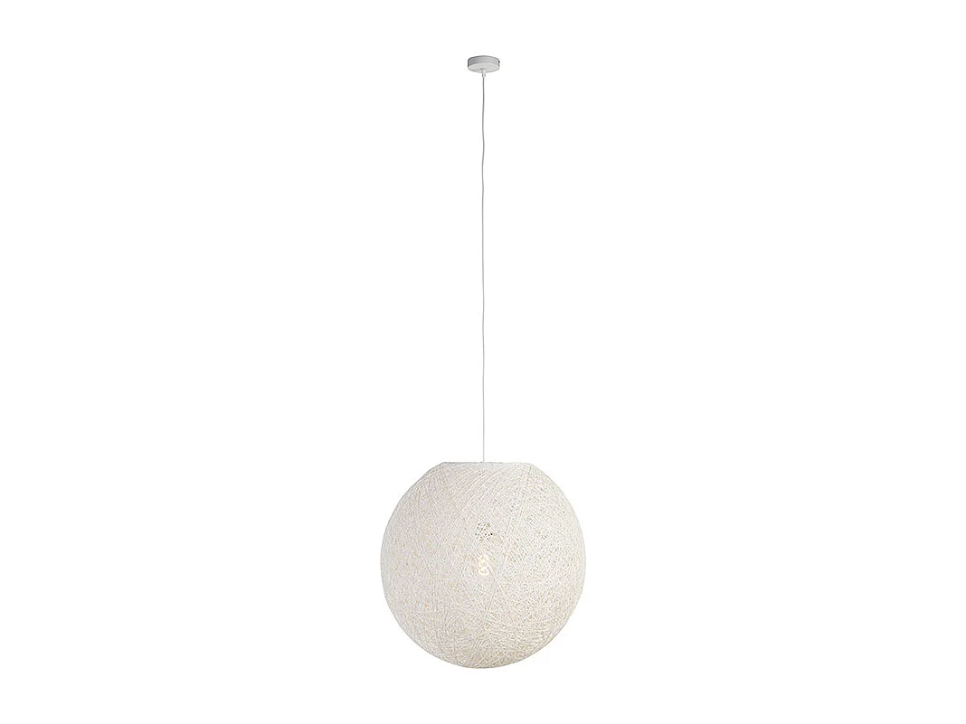 Suspension style campagnard sphère blanche 60cm - Corda
