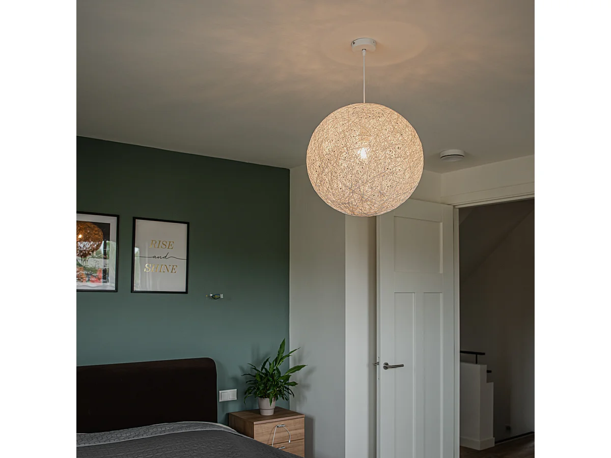 Suspension rustique blanche 60 cm - Corda