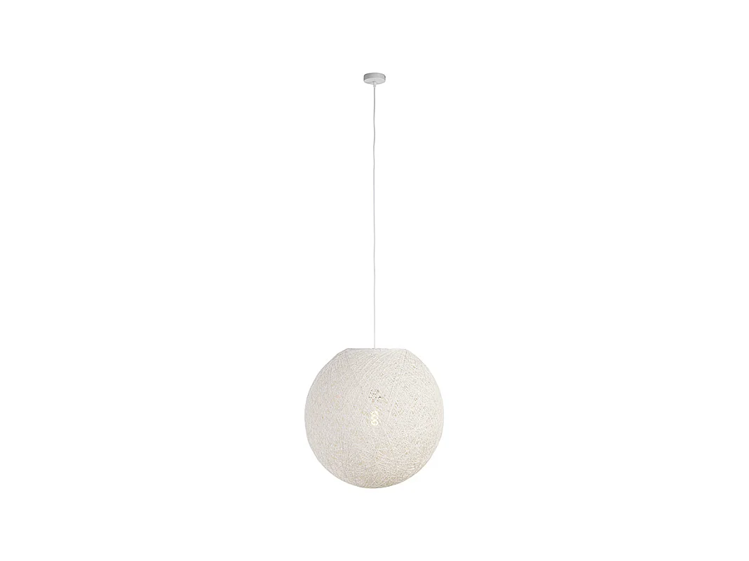 Suspension style campagnard sphère blanche 60cm - Corda