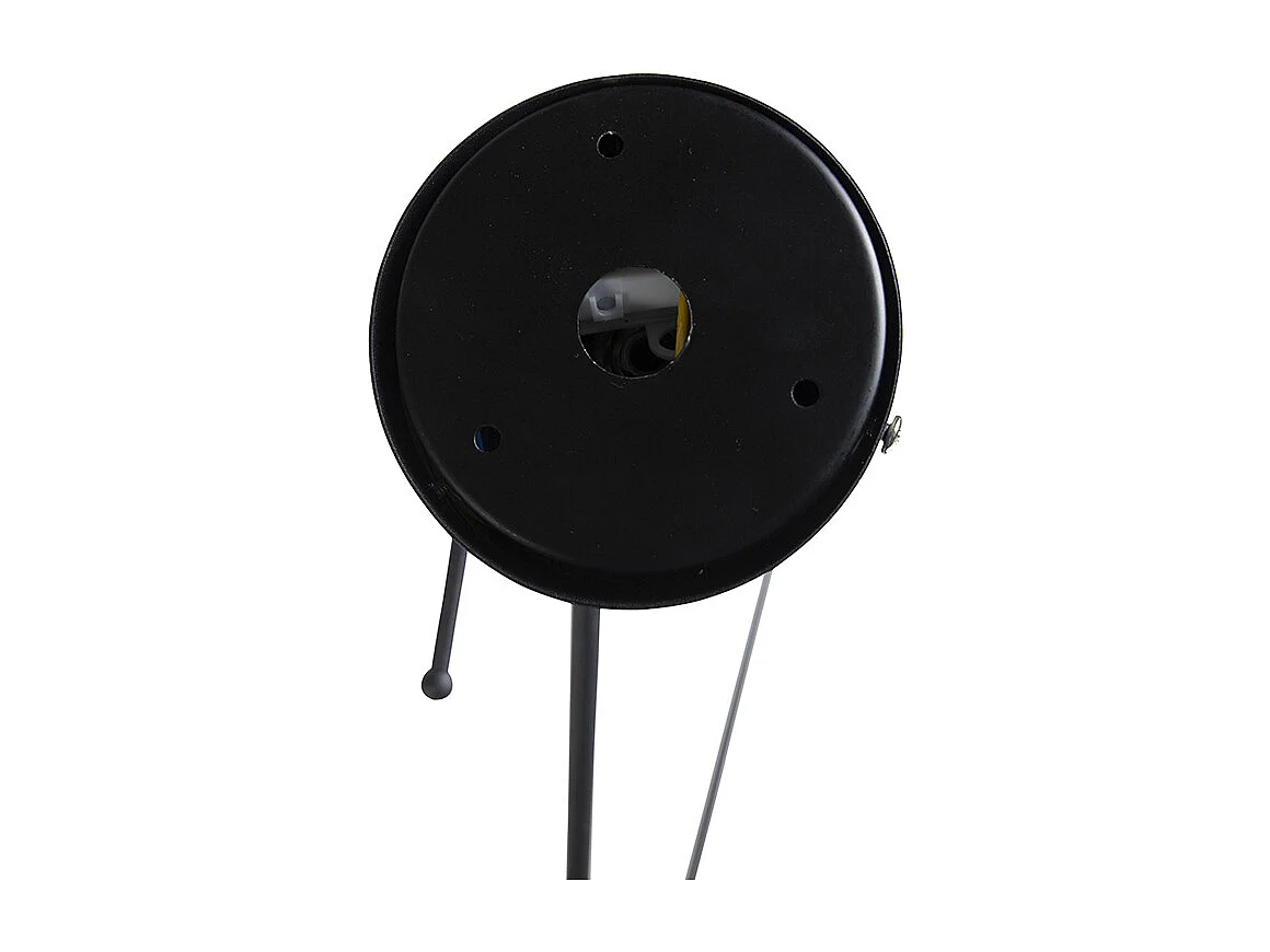 Suspension noire avec abat-jour en velours bleu et or 35 cm - Blitz