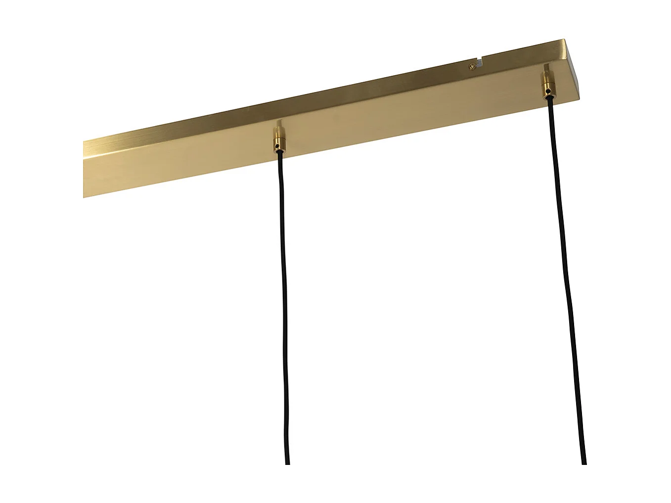 Lampe à suspension Art Déco dorée avec verre 4 lumières - Laura