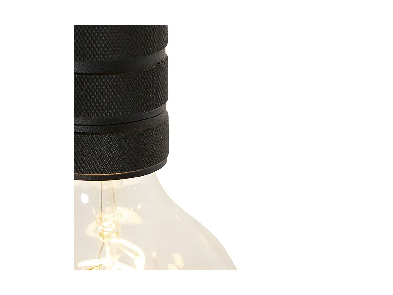 Lampe suspendue design noir 9 lumières - Cavalux