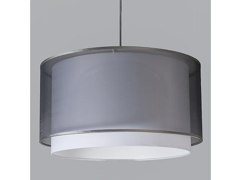 Suspension moderne avec abat-jour noir/blanc 45/25 - Duo