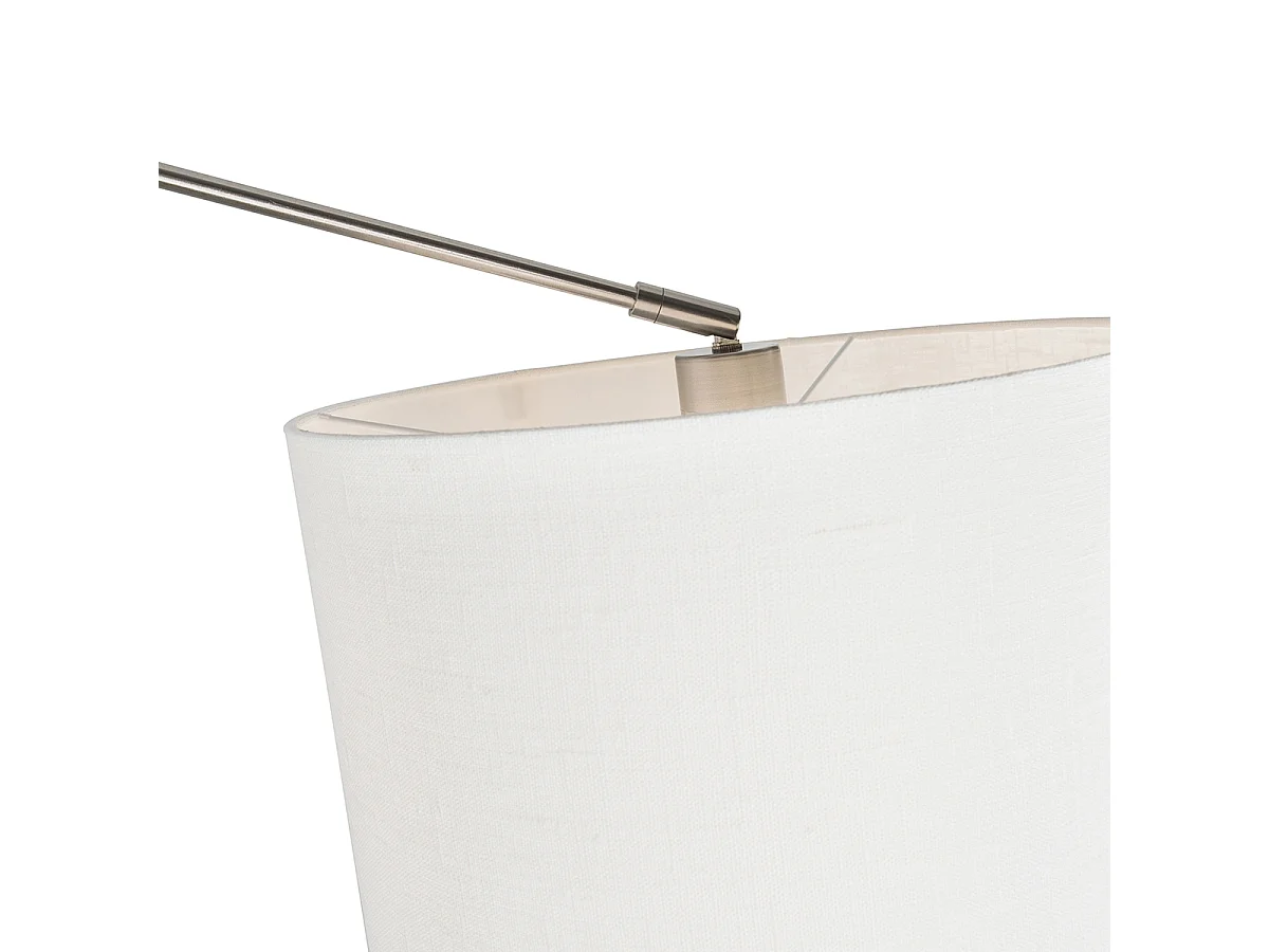 Lampe à suspension acier avec abat-jour 35 cm blanc réglable - Blitz I