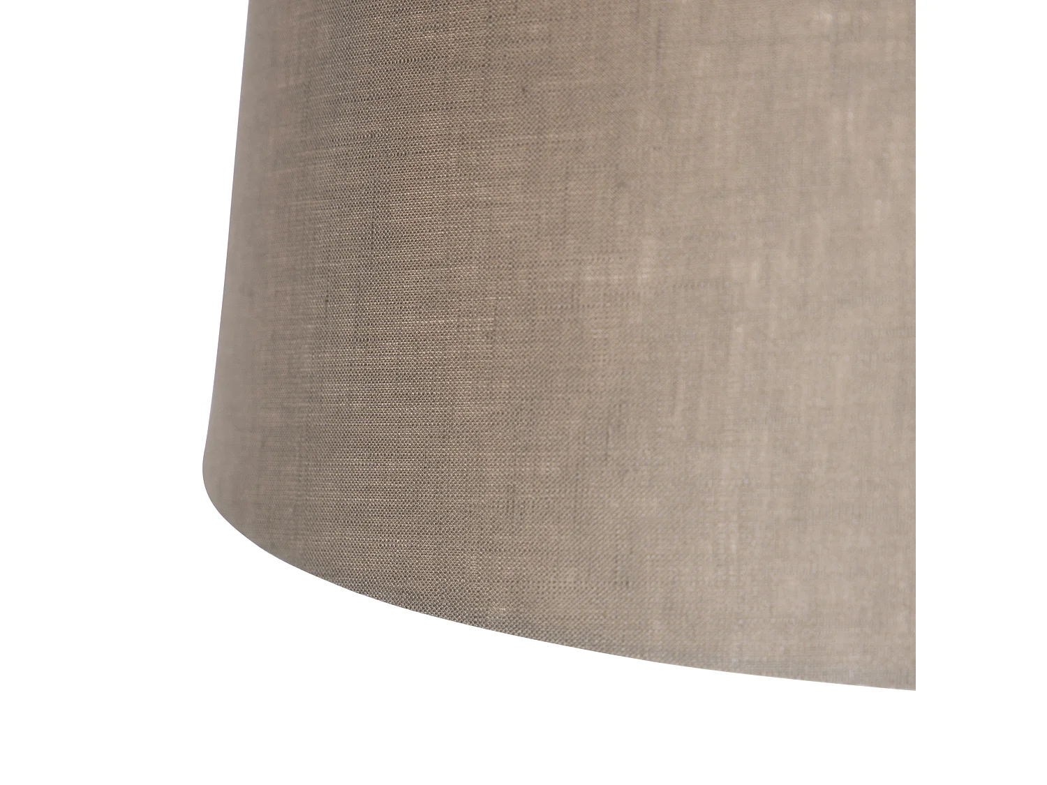 Suspension avec abat-jour en lin taupe 35 cm - Blitz II noir