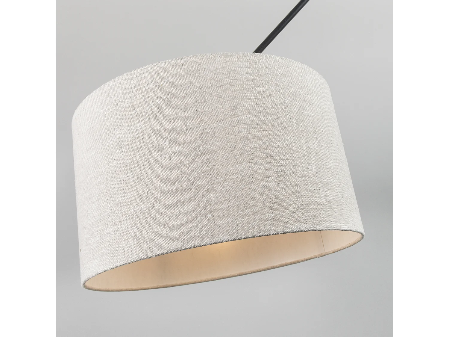 Lampe suspendue noir avec abat-jour 35 cm gris clair réglable - Blitz I