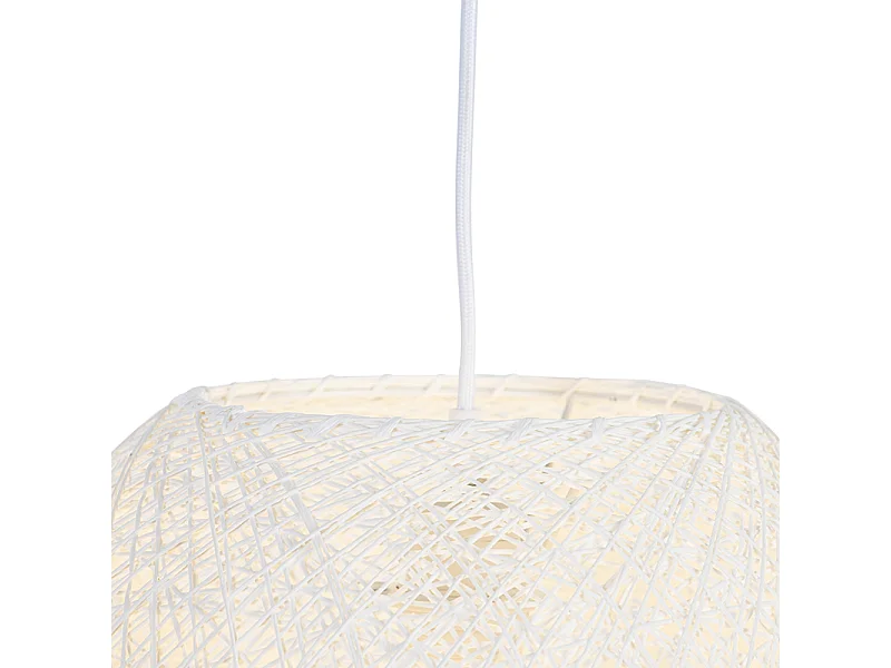 Suspension de style campagnard sphère blanche 35cm - Corda