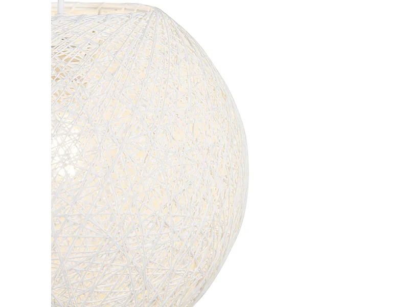 Suspension de style campagnard sphère blanche 35cm - Corda