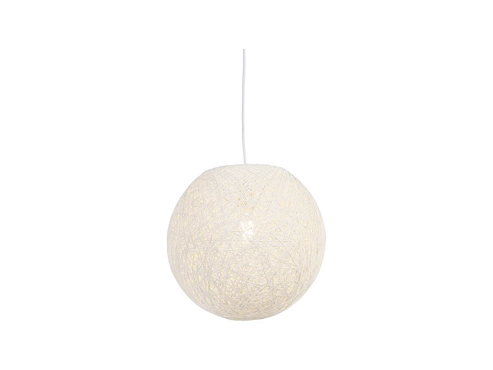 Suspension de style campagnard sphère blanche 35cm - Corda