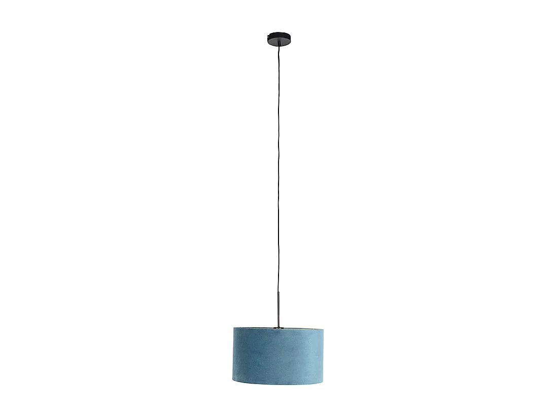 Suspension avec abat-jour en velours bleu et or 35 cm - Combi