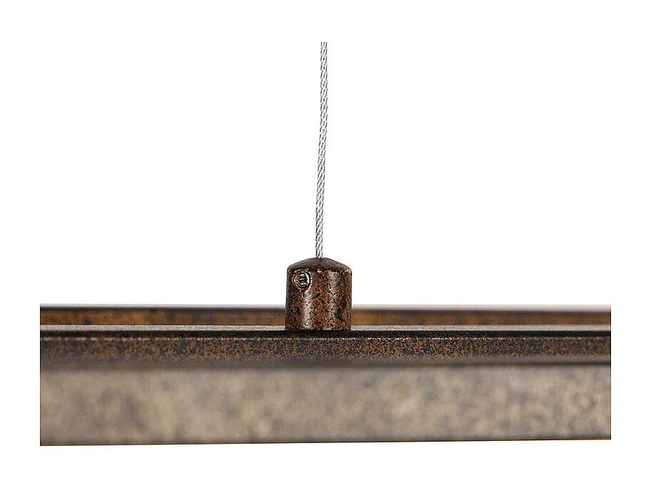 Suspension industrielle brun rouille 4 lumières - Cage