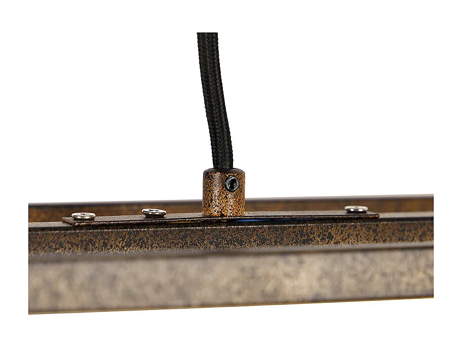 Suspension industrielle rouille 4 lumières - Cage