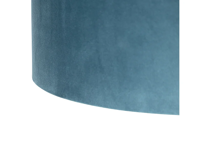 Suspension avec abat-jours en velours bleu avec or 35 cm - Blitz II noir