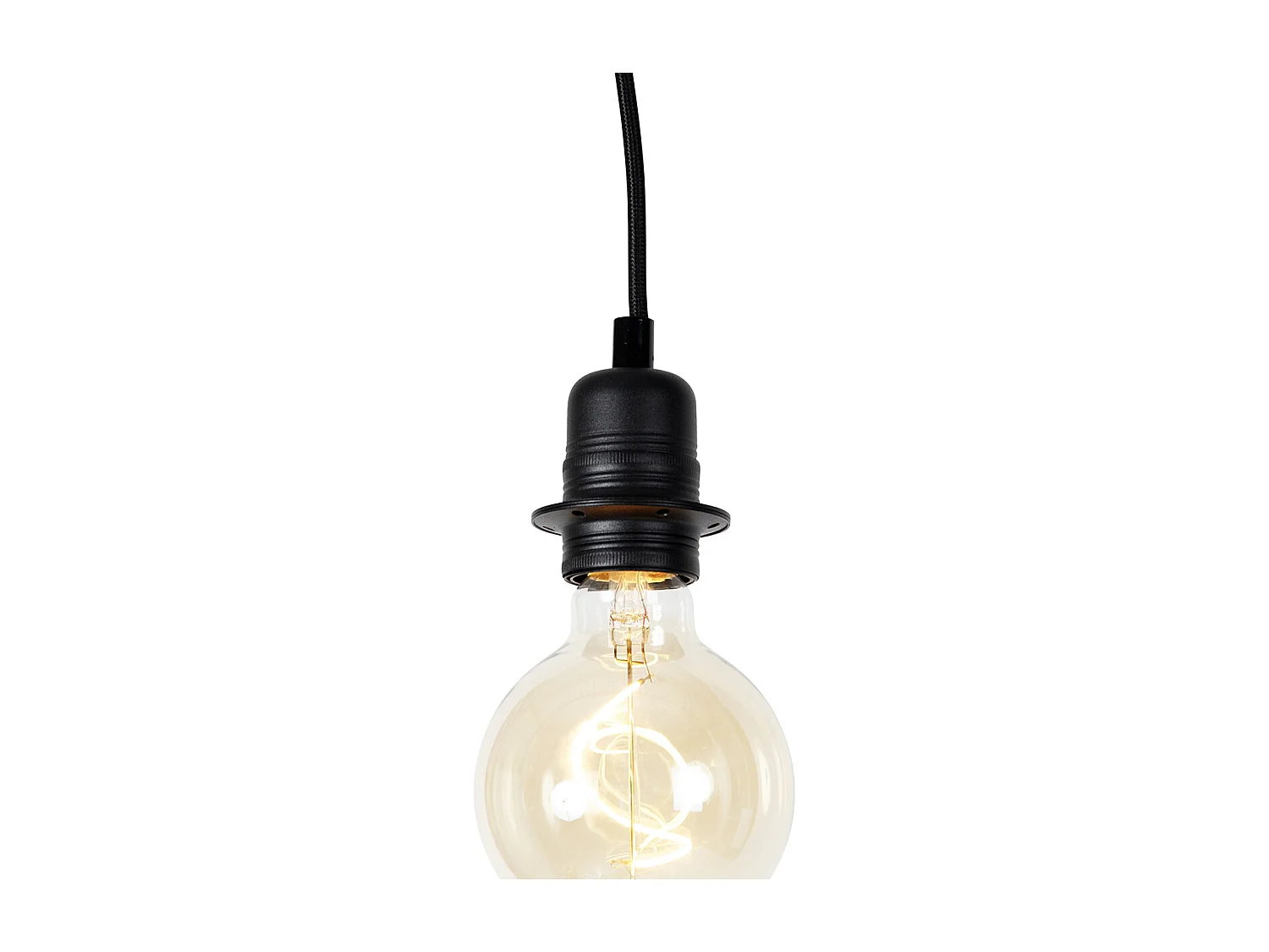 Suspension moderne noire à 2 lumières - Cava