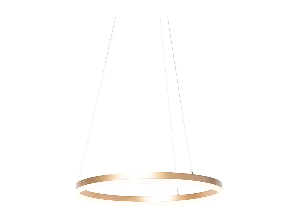 Lampe à suspension design or 60 cm avec LED 3 marches dimmable - ANELLO