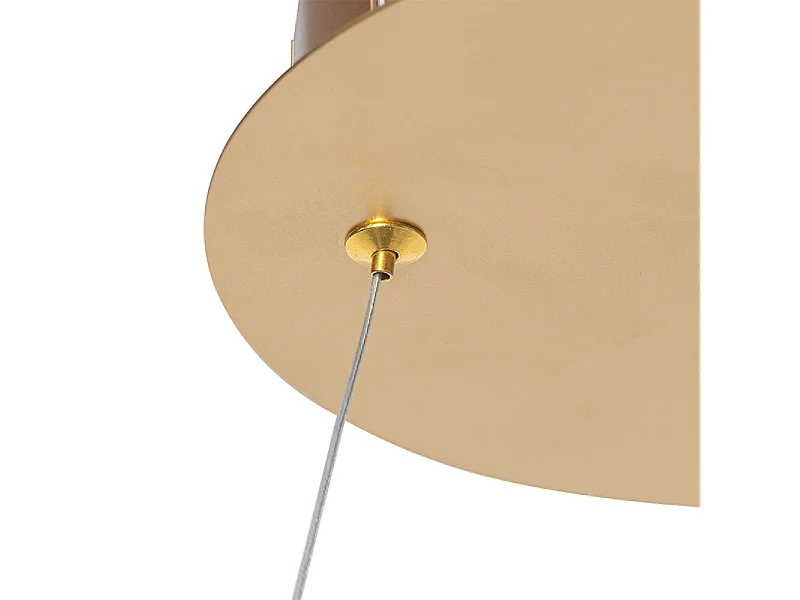 Lampe à suspension design or 60 cm avec LED 3 marches dimmable - ANELLO