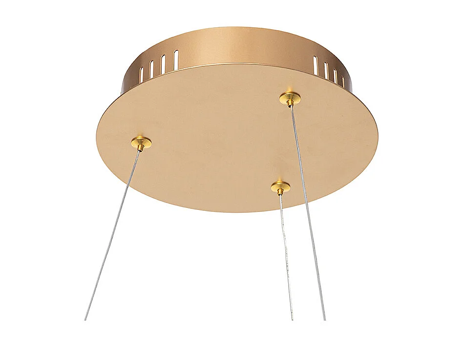 Lampe à suspension design or 60 cm avec LED 3 marches dimmable - ANELLO