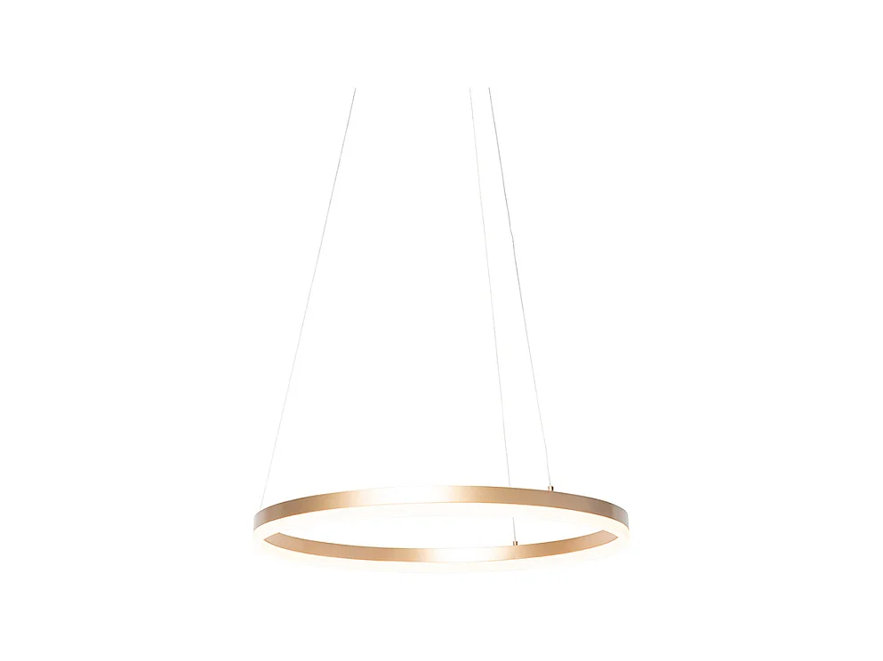Lampe à suspension design or 60 cm avec LED 3 marches dimmable - ANELLO