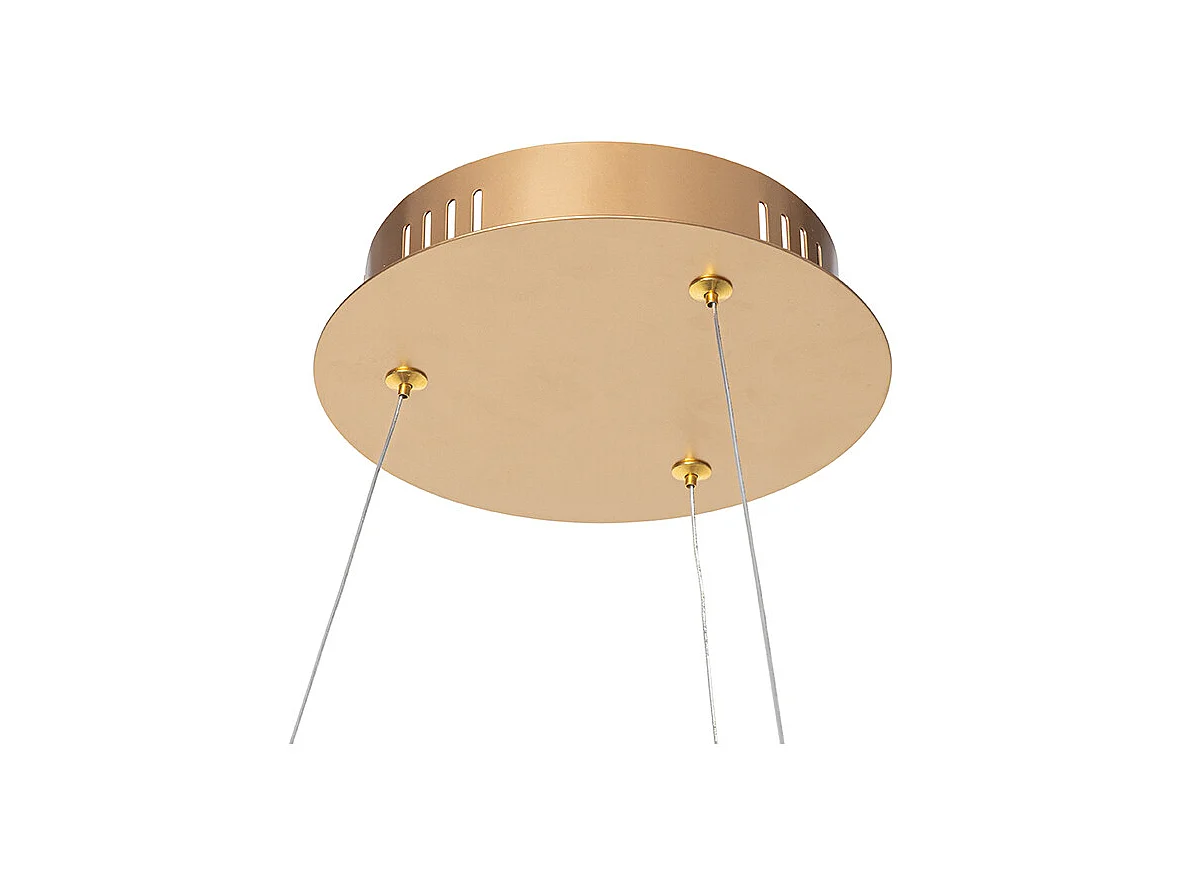 Suspension design dorée 60 cm avec LED intégrée à 3 niveaux de luminosité - Anello