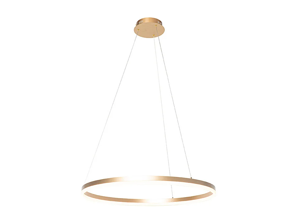 Suspension design dorée 60 cm avec LED intégrée à 3 niveaux de luminosité - Anello