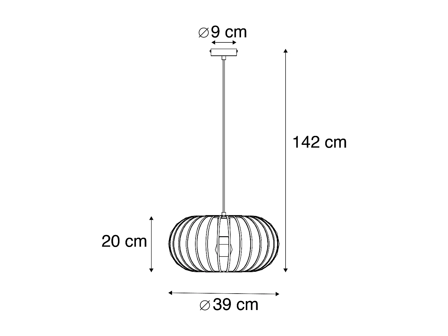 Suspension design noire - Johanna