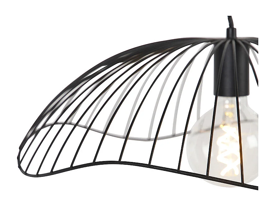 Suspension design filaire noire 50cm - Pua