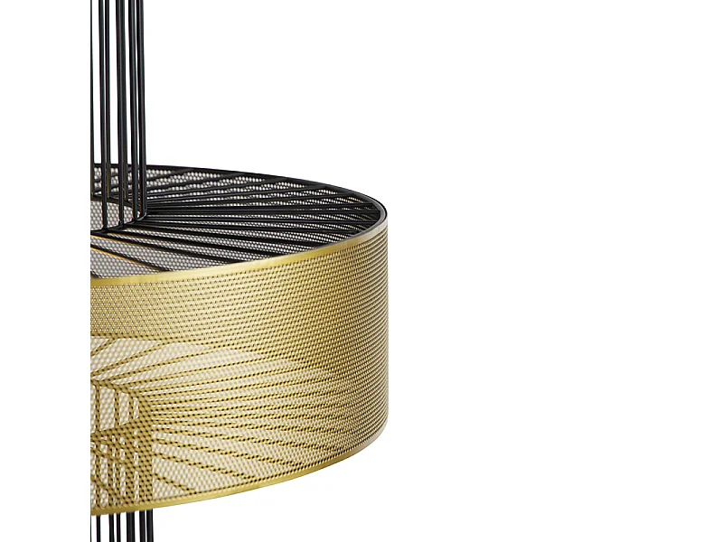 Lampe à suspension design or avec noir 50 cm - Tess