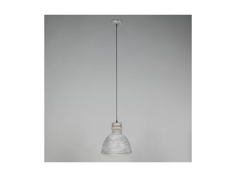 Lot de 2 lampes suspendues country gris - Dory