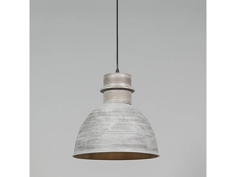 Lot de 2 lampes suspendues country gris - Dory